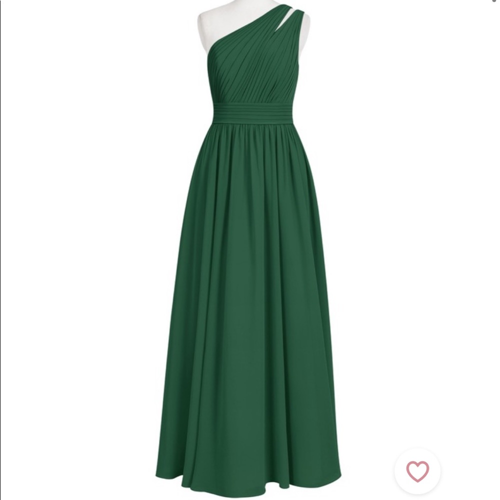 Azazie dark green bridesmaid dress “Molly” style